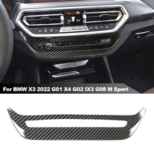 Load image into Gallery viewer, Carbon Fiber Car Gearbox Panel Trim Gear Shift Knob Transmission Window Control Cover AccessoriesFor BMW X3 2022 G01 X4 G02 IX3 G08 M Sport
