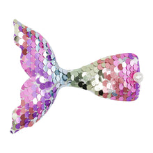 Load image into Gallery viewer, Girls' Sequin Hairpin Beauty Fishtail Style Dazzling Reversible Gradient Sequin Pearl Duckbill Clip Children's Hair Accessories
