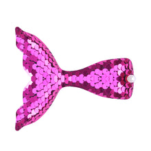 Load image into Gallery viewer, Girls' Sequin Hairpin Beauty Fishtail Style Dazzling Reversible Gradient Sequin Pearl Duckbill Clip Children's Hair Accessories
