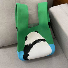 Load image into Gallery viewer, Cartoon Cute Panda Flower Knitted Shoulder Bag Handbag Casual Versatile Portable Wrist Bag Handbag for Women
