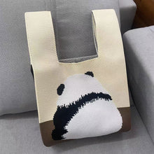 Load image into Gallery viewer, Cartoon Cute Panda Flower Knitted Shoulder Bag Handbag Casual Versatile Portable Wrist Bag Handbag for Women
