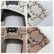 Load image into Gallery viewer, Cute Cat Head Knitted Handbag Soft Portable Shoulder Bag Knitted Bag Versatile Casual Large Capacity Knitted Handbag
