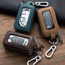 Load image into Gallery viewer, Car Key Case Leather Bag Wallet Housekeeper Holders Key Rings Home Key with Zipper Double-layer for Men &amp; Women
