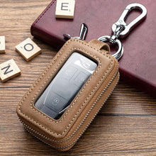 Load image into Gallery viewer, Car Key Case Leather Bag Wallet Housekeeper Holders Key Rings Home Key with Zipper Double-layer for Men &amp; Women
