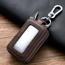 Load image into Gallery viewer, Car Key Case Leather Bag Wallet Housekeeper Holders Key Rings Home Key with Zipper Double-layer for Men &amp; Women
