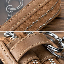 Load image into Gallery viewer, Car Key Case Leather Bag Wallet Housekeeper Holders Key Rings Home Key with Zipper Double-layer for Men &amp; Women

