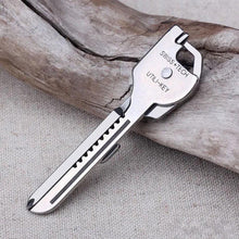 Load image into Gallery viewer, 1PC EDC Outdoor 6-In-1 Multi-Function Keychain Stainless Steel Mini Folding Knife Screwdriver Bottle Opener Outdoor Portable Tool
