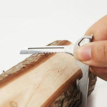 Load image into Gallery viewer, 1PC EDC Outdoor 6-In-1 Multi-Function Keychain Stainless Steel Mini Folding Knife Screwdriver Bottle Opener Outdoor Portable Tool
