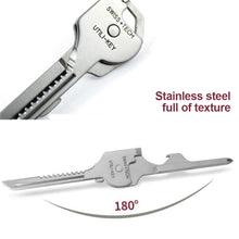 Load image into Gallery viewer, 1PC EDC Outdoor 6-In-1 Multi-Function Keychain Stainless Steel Mini Folding Knife Screwdriver Bottle Opener Outdoor Portable Tool
