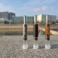 Load image into Gallery viewer, EDG Retractable Pipe Piston Tobacco Glass Tube Metal Strainer Dry Fired Cigarettes Set Tobacco Accessories For Men
