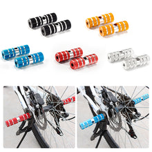 Load image into Gallery viewer, 1 Pair Bicycle Bazooka Mountain Bike Rear Wheel Foot Pad Pedal Foot Rest Round Non-Slip Aluminum Pedal Riding Accessories
