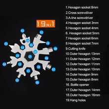 Load image into Gallery viewer, 18 In 1 Portable Mini Multi-Function Snow Wrench Tool Bottle Opener Screwdriver Hex Wrench Universal Tool Set
