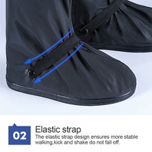 Load image into Gallery viewer, 1 Pair Waterproof Shoe Cover Rainy Snowy Day Outdoor Non-Slip Sand-Proof Thick Wear-Resistant Silicone High Cylinder Riding Boots
