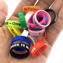 Load image into Gallery viewer, Rainbow Silicone Non-Slip Ring Road Sub-Pole Badminton Racket Jump Rope Bicycle Handle Stretchable Decorative Force Ring Fishing Rod Protection Accessories
