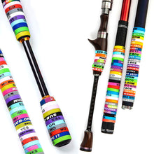 Load image into Gallery viewer, Rainbow Silicone Non-Slip Ring Road Sub-Pole Badminton Racket Jump Rope Bicycle Handle Stretchable Decorative Force Ring Fishing Rod Protection Accessories
