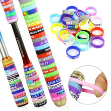 Load image into Gallery viewer, Rainbow Silicone Non-Slip Ring Road Sub-Pole Badminton Racket Jump Rope Bicycle Handle Stretchable Decorative Force Ring Fishing Rod Protection Accessories

