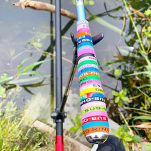 Load image into Gallery viewer, Rainbow Silicone Non-Slip Ring Road Sub-Pole Badminton Racket Jump Rope Bicycle Handle Stretchable Decorative Force Ring Fishing Rod Protection Accessories
