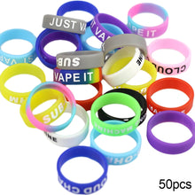 Load image into Gallery viewer, Rainbow Silicone Non-Slip Ring Road Sub-Pole Badminton Racket Jump Rope Bicycle Handle Stretchable Decorative Force Ring Fishing Rod Protection Accessories
