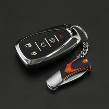 Load image into Gallery viewer, Raw Wood Handle Stainless Steel Knife Keychain Outdoor Portable Folding Fruit Knife Edc Emergency Pocket Mini Hanging Cutter
