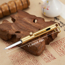 Load image into Gallery viewer, Multi-Functional Mini Brass Knife Pendant Spare Bottle Opener Broken Window Cone Car Key Chain Outdoor Camping Tool
