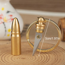 Load image into Gallery viewer, Multi-Functional Mini Brass Knife Pendant Spare Bottle Opener Broken Window Cone Car Key Chain Outdoor Camping Tool
