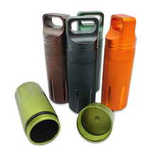 Load image into Gallery viewer, Outdoor Survival Equipment EDC Sealed Tank Portable Camping Mini Aluminum Alloy Water Bottle Emergency Medicine Storage Tank
