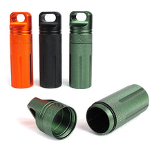 Load image into Gallery viewer, Outdoor Survival Equipment EDC Sealed Tank Portable Camping Mini Aluminum Alloy Water Bottle Emergency Medicine Storage Tank
