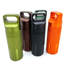 Load image into Gallery viewer, Outdoor Survival Equipment EDC Sealed Tank Portable Camping Mini Aluminum Alloy Water Bottle Emergency Medicine Storage Tank
