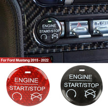 Load image into Gallery viewer, Carbon Fiber Car Engine Start Stop Button Sticker Cover For Ford Mustang 2015 - 2022
