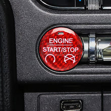 Load image into Gallery viewer, Carbon Fiber Car Engine Start Stop Button Sticker Cover For Ford Mustang 2015 - 2022
