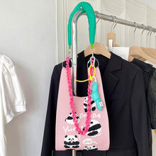 Load image into Gallery viewer, Pink Cute Panda Knitted Shoulder Bag Handbag Casual Fashion Trend Women's Commuter Bag Wrist Bag

