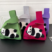 Load image into Gallery viewer, Vest Trendy Knit Cute Giant Panda One Shoulder Handbag Large Capacity Commuting Bag Female Bag with Hairball
