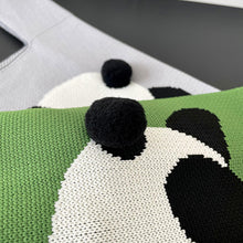 Load image into Gallery viewer, Vest Trendy Knit Cute Giant Panda One Shoulder Handbag Large Capacity Commuting Bag Female Bag with Hairball
