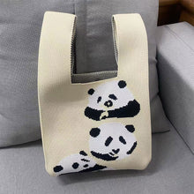 Load image into Gallery viewer, Cute Panda Knitted Bag Woolen Bag Fashion Simple Knitted Bag Shoulder Bag Casual Minimal Commuting Handbag
