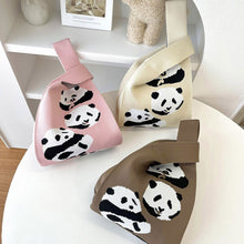 Load image into Gallery viewer, Cute Panda Knitted Bag Woolen Bag Fashion Simple Knitted Bag Shoulder Bag Casual Minimal Commuting Handbag
