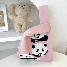 Load image into Gallery viewer, Cute Panda Knitted Bag Woolen Bag Fashion Simple Knitted Bag Shoulder Bag Casual Minimal Commuting Handbag
