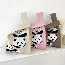 Load image into Gallery viewer, Cute Panda Knitted Bag Woolen Bag Fashion Simple Knitted Bag Shoulder Bag Casual Minimal Commuting Handbag
