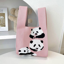 Load image into Gallery viewer, Cute Panda Knitted Bag Woolen Bag Fashion Simple Knitted Bag Shoulder Bag Casual Minimal Commuting Handbag
