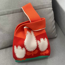 Load image into Gallery viewer, Flower Knitted Bag Large Capacity Tote Bag Vest Bag Single Shoulder Bag Woolen Knitted Tulip Women Commuter Bag

