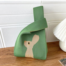 Load image into Gallery viewer, Bag Female Cartoon Rabbit Knitted One Shoulder Handbag Large Capacity Commuting Classroom Handbag Shopping Bag
