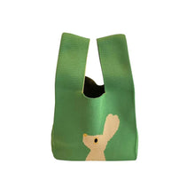Load image into Gallery viewer, Bag Female Cartoon Rabbit Knitted One Shoulder Handbag Large Capacity Commuting Classroom Handbag Shopping Bag
