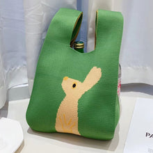 Load image into Gallery viewer, Bag Female Cartoon Rabbit Knitted One Shoulder Handbag Large Capacity Commuting Classroom Handbag Shopping Bag
