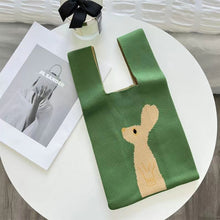 Load image into Gallery viewer, Bag Female Cartoon Rabbit Knitted One Shoulder Handbag Large Capacity Commuting Classroom Handbag Shopping Bag
