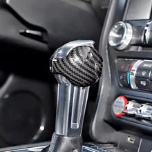 Load image into Gallery viewer, 2Pcs Carbon Fiber Car Interior Gear Shift Knob Trim Cover Red/Black For Ford Mustang 2015 - 2019
