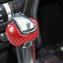 Load image into Gallery viewer, 2Pcs Carbon Fiber Car Interior Gear Shift Knob Trim Cover Red/Black For Ford Mustang 2015 - 2019
