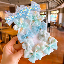 Load image into Gallery viewer, 10pcs/set Cute Fabric Flower Hair Clips Mesh Bowknot Hairpin Simple Headwear Hair Accessories for Children
