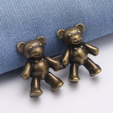Load image into Gallery viewer, Detachable Bear Buckles for Jeans Pants Wasit Adjustable Tightening Alloy Buckle Hook Jean Trousers Waist DIY Clothing Accessories
