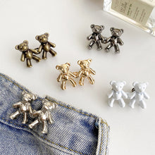 Load image into Gallery viewer, Detachable Bear Buckles for Jeans Pants Wasit Adjustable Tightening Alloy Buckle Hook Jean Trousers Waist DIY Clothing Accessories

