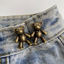 Load image into Gallery viewer, Detachable Bear Buckles for Jeans Pants Wasit Adjustable Tightening Alloy Buckle Hook Jean Trousers Waist DIY Clothing Accessories
