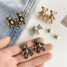 Load image into Gallery viewer, Detachable Bear Buckles for Jeans Pants Wasit Adjustable Tightening Alloy Buckle Hook Jean Trousers Waist DIY Clothing Accessories
